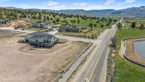 Aerial view of 2400 East turning into neighborhood