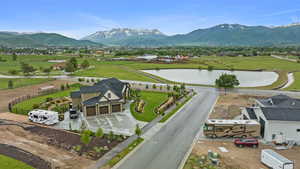 Aerial view of neighborhood homes