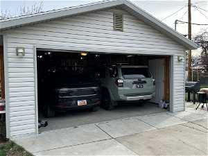 Large, extra wide and deep garage