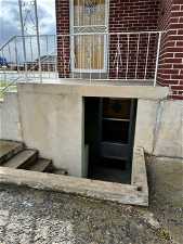 entrance to the basement from outside