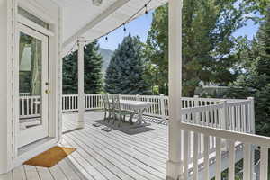 View of wooden terrace