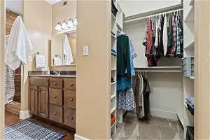 Two Walk-In Closets (partial view)