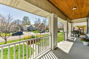 Balcony featuring a porch