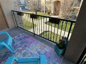PATIO RAILING WITH FLOWERS!