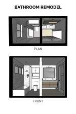 Bathroom remodel plans. Will be done within 3 weeks.
