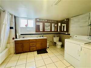 Full Bath with Laundry Room