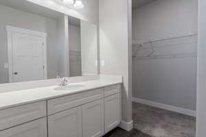 Bathroom featuring vanity