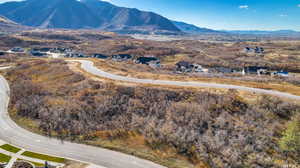 Bird's eye view featuring a mountain view