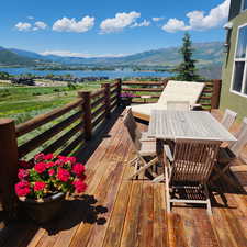 Powder Mountain, Pineview Reservoir and Snowbasin views from the expansive deck