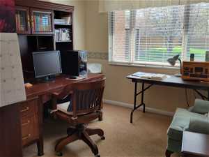 Bedroom being used as an office