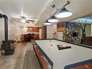 Huge game room downstairs for you to host some fun game nights or movie nights