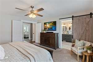 Spacious master bedroom with a fully REMODELED en-suite bathroom.