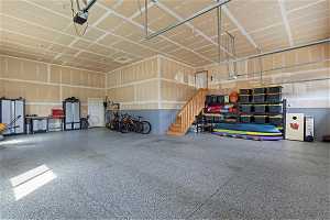 Extra-Large & Extra-Tall garage that can accommodate 6 cars and/or all your toys