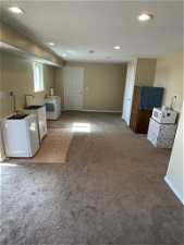 FAMILY ROOM WITH SPACE FOR A MINI REFRIDGERATOR AND A MICROWAVE!!