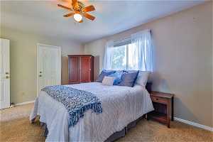 Large Primary bedroom with Jack & Jill bathroom and walk in closet