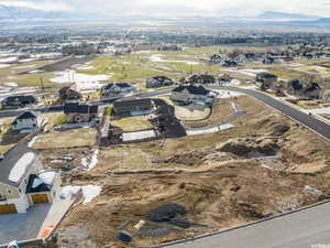 Drone / aerial view with a mountain view