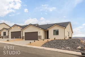 Ranch-style home with a garage