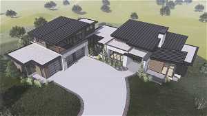 Rendering of residence designed for property. Plans available.