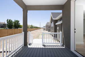 View of wooden deck