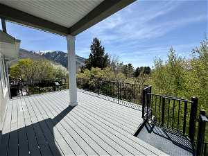 Deck with a mountain view
