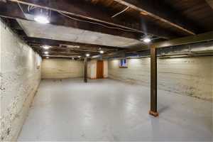 basement in the front building