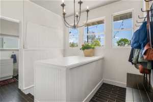 Great mudroom with lots of natural light and new tile flooring