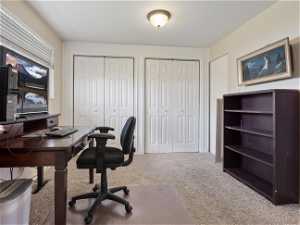 Office area with carpet