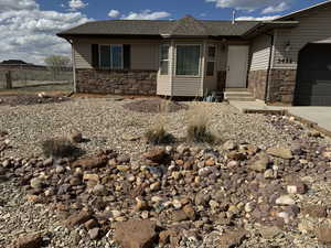 xeriscaped front yard