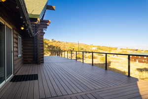 View of wooden deck