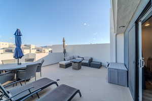 View of patio / terrace with an outdoor hangout area