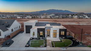 View of front facade with a mountain view