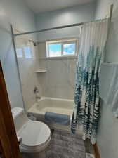 Bathroom with shower / bath combo