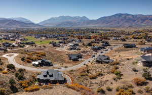 Bird's eye view featuring a mountain view