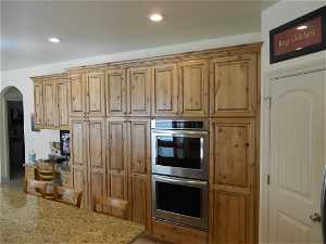 Alder Cabinets with Double Ovens