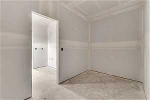Unfurnished room with concrete floors