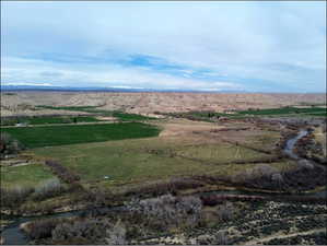 Aerial view with a rural view