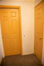 Door to second bedroom Upstairs and linen closet Unit 505