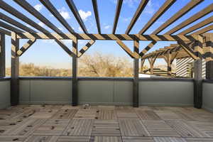 View of patio / terrace featuring a pergola