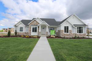 Craftsman-style house featuring home option to build