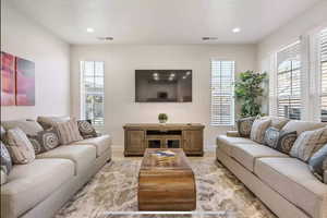 Living room featuring light hardwood / wood-style flooring