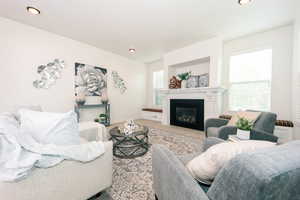 View of carpeted living room