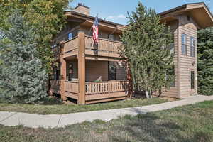 View of front facade featuring a balcony