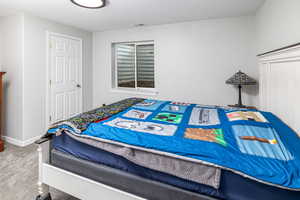 Bedroom featuring carpet floors