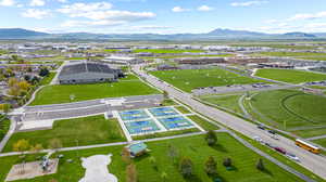 Bird's eye view featuring a mountain view