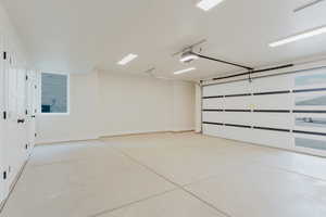 Garage with baseboards