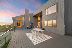 Entertaining deck with amazing 180 degree views of the Wasatch and Oquirrh Mountains, the Salt Lake Valley and Downtown