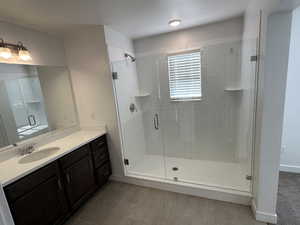 Upstairs Master bathroom walkin shower