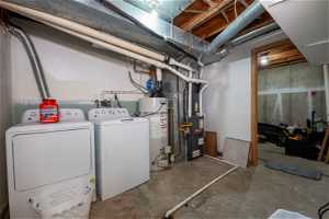 New furnace, hot water heater, and storage room