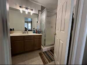 Master bathroom featuring stand alone shower