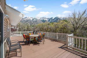 Step outside onto this Deck from formal dining and kitchen